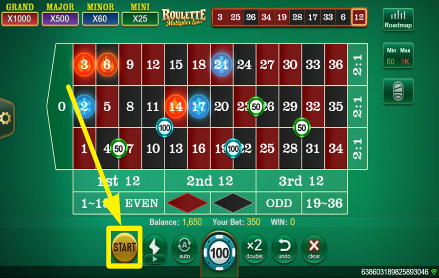 Roulette Multiplier Spin INIZIA IL ROUND.