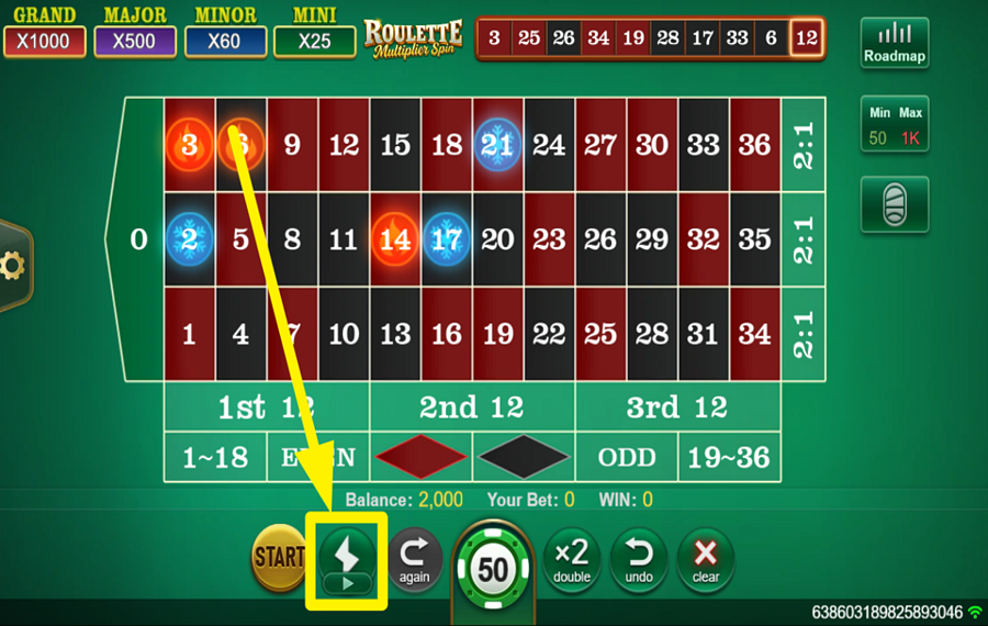 Roulette Multiplier Spin CAMBIARE LA VELOCITÀ.