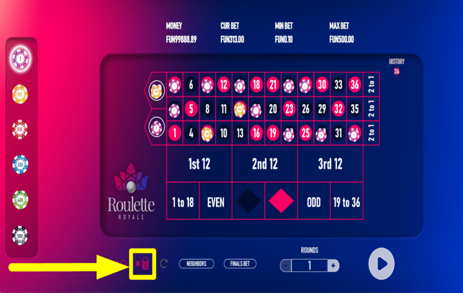 Roulette Royale American RETIRADA A TIEMPO.