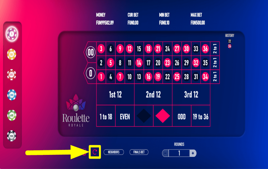 Roulette Royale American PERSISTIR PARA OBTENER RECOMPENSAS.