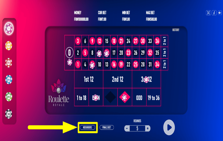 Roulette Royale European ADD YOUR NEIGHBOURS.