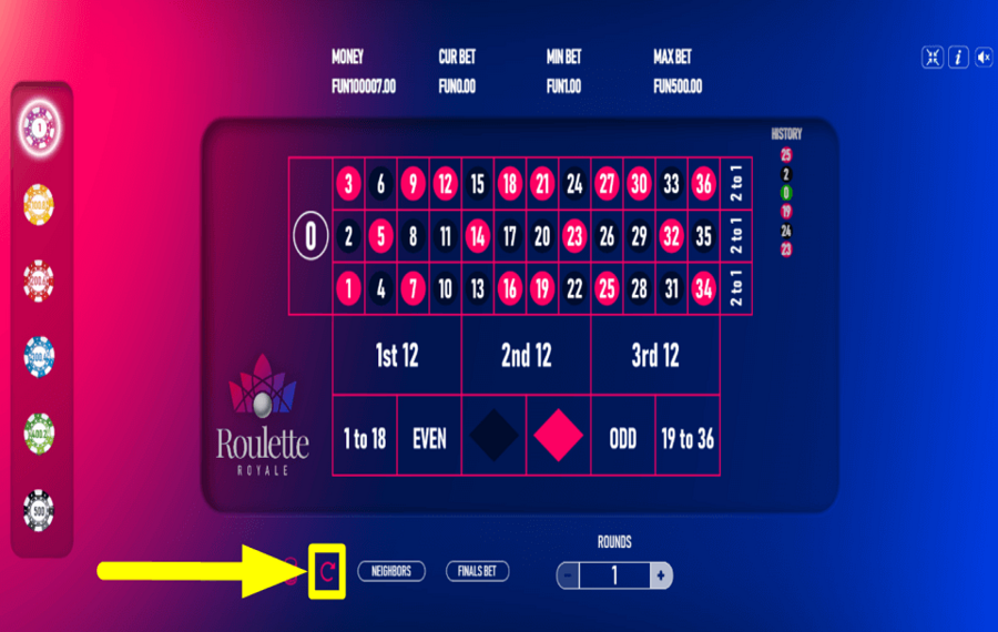 Roulette Royale European ATTEMPT AGAIN.