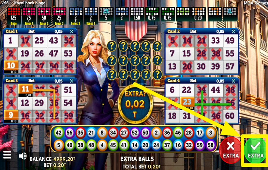 Royal Bank Bingo ACQUISTA UNA PALLA IN PIÙ.