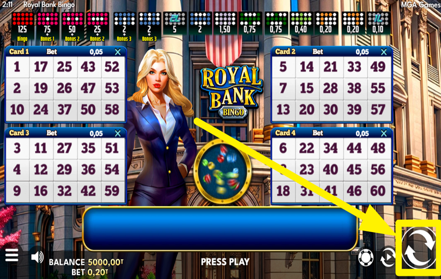 Royal Bank Bingo APRI IL ROTOLO BANCARIO.