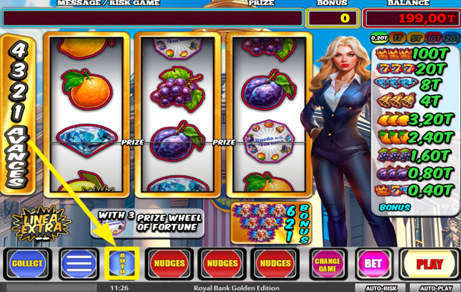 Royal Bank Golden Edition ACTIVER LE NUDGE AUTOMATIQUE.