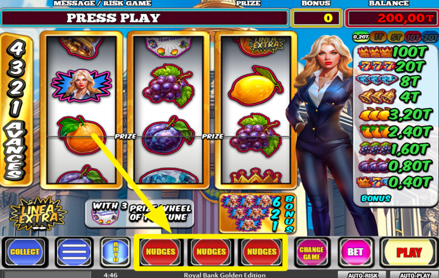 Royal Bank Golden Edition UTILISEZ LA FONCTION NUDGE.