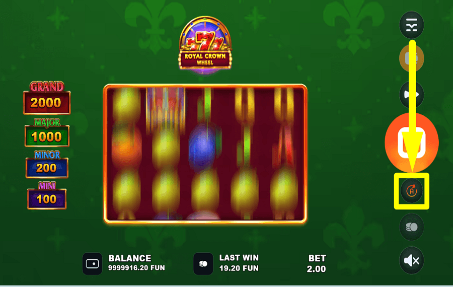 Royal Crown Wheel CHOOSE AUTOPLAY.