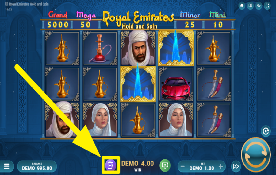 Royal Emirates Hold and Spin GUESS THE COLOR.