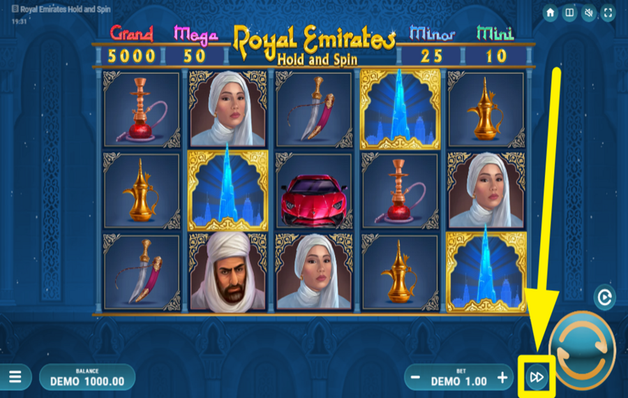 Royal Emirates Hold and Spin CHANGE THE SPEED.