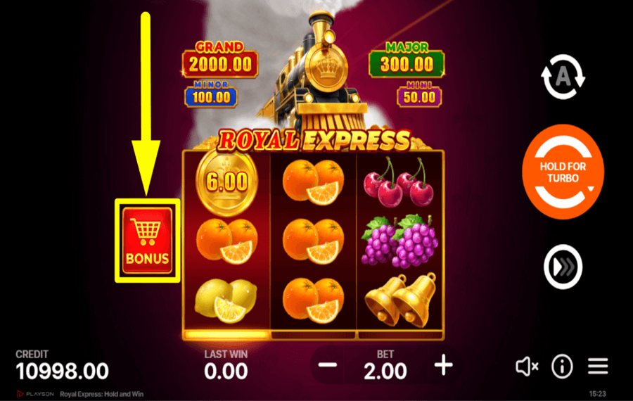 Royal Express Hold and Win SHOP FOR THE BONUS.
