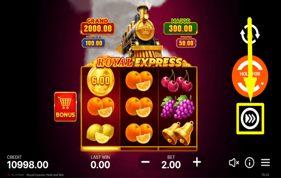 Royal Express Hold and Win STEP UP THE PACE.