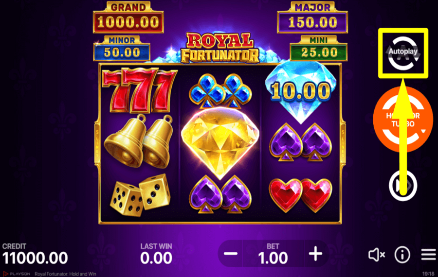 Royal Fortunator AUTOPLAY VERWENDEN.