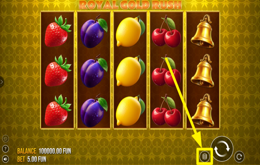 Royal Gold Rush AJUSTA TU APUESTA.