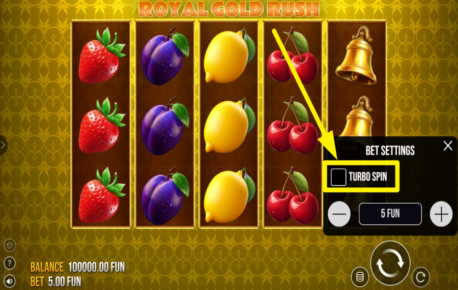 Royal Gold Rush ¡ACTIVA EL MODO TURBO!