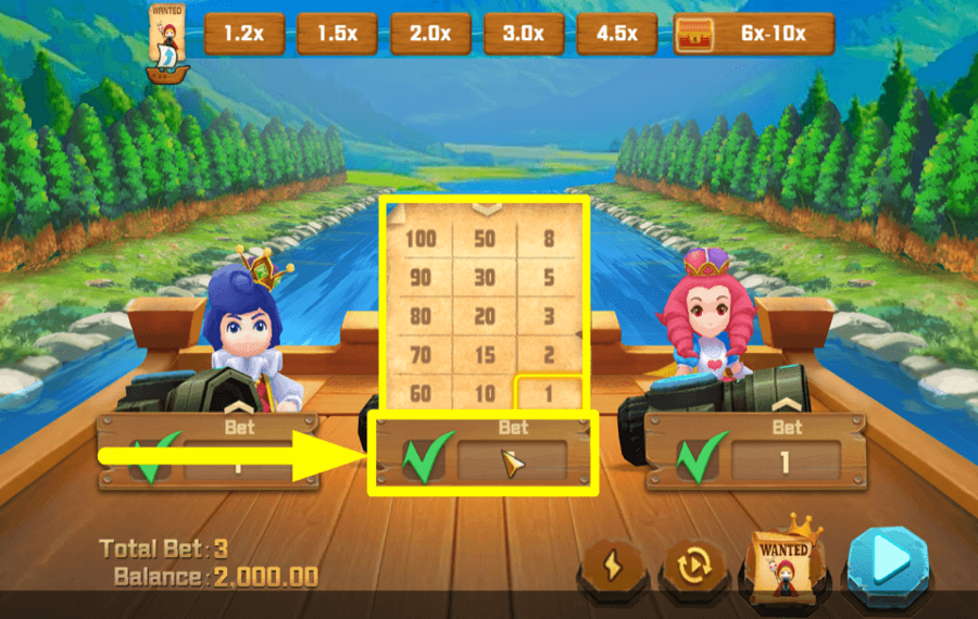 Royal Quest MODIFY THE BET.