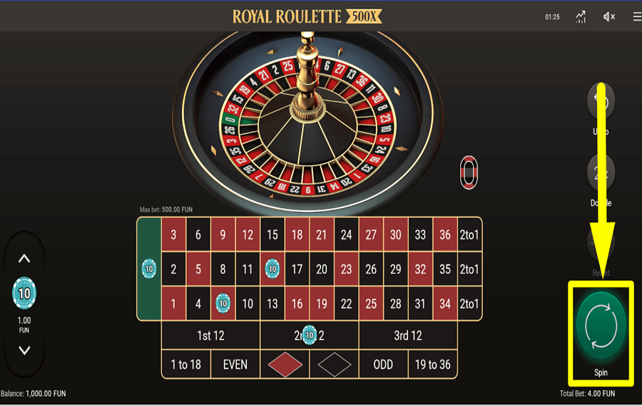 Royal Roulette 500X IL EST TEMPS DE JOUER.