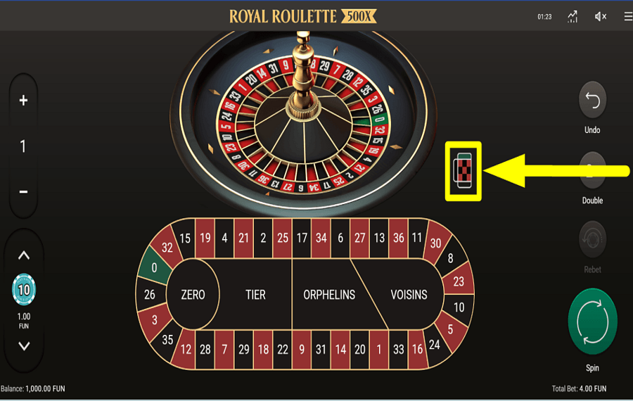 Royal Roulette 500X CHANGER DE VUE.