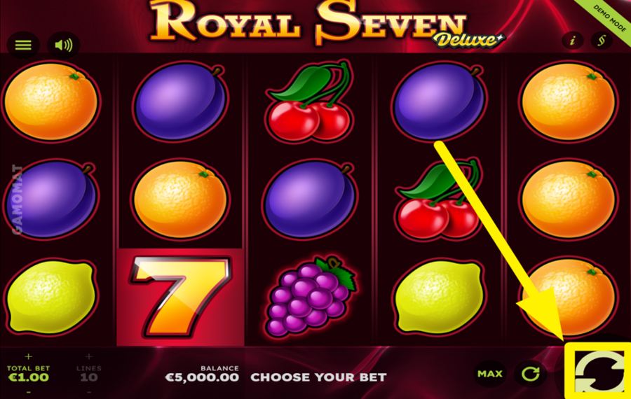 Royal Seven Deluxe Faites tourner les rouleaux.