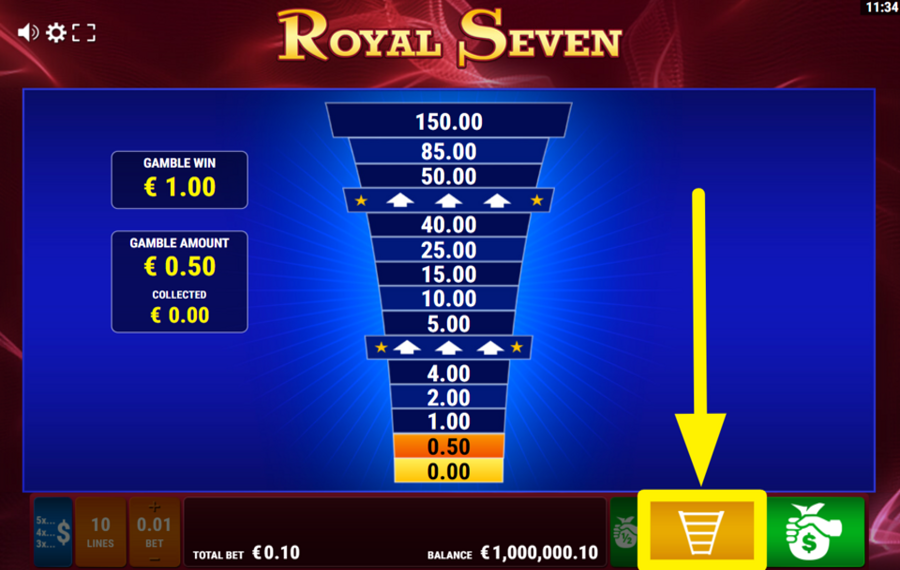 Royal Seven AJUSTEZ LE MONTANT DU PARI.