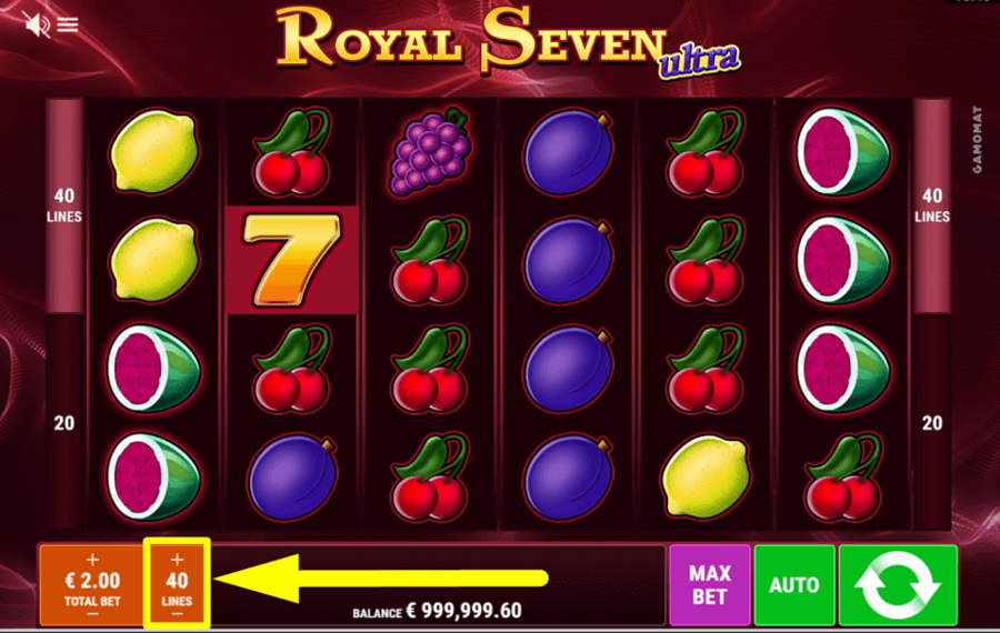 Royal Seven Ultra CHANGEZ LES LIGNES DE PAYEMENT.