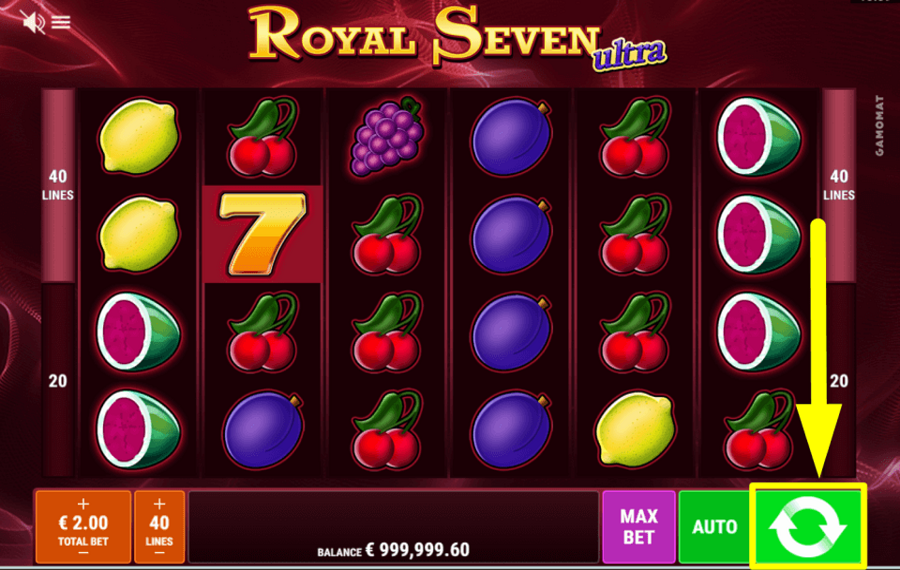 Royal Seven Ultra CLIQUEZ SUR SPIN POUR JOUER.