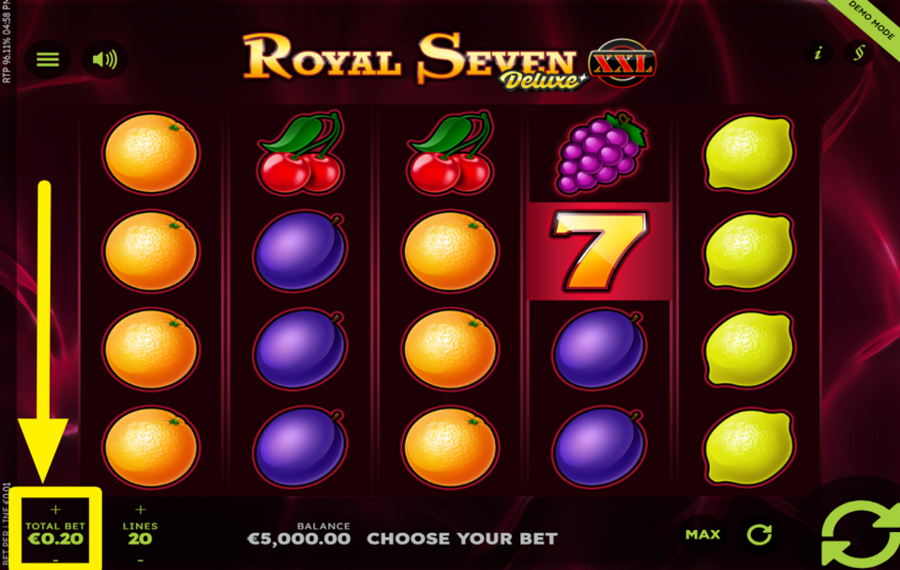 Royal Seven XXL Deluxe SÉLECTIONNEZ VOTRE MONTANT TOTAL DE MISE.