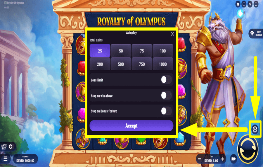 Royalty of Olympus TOURNE AUTOMATIQUEMENT.