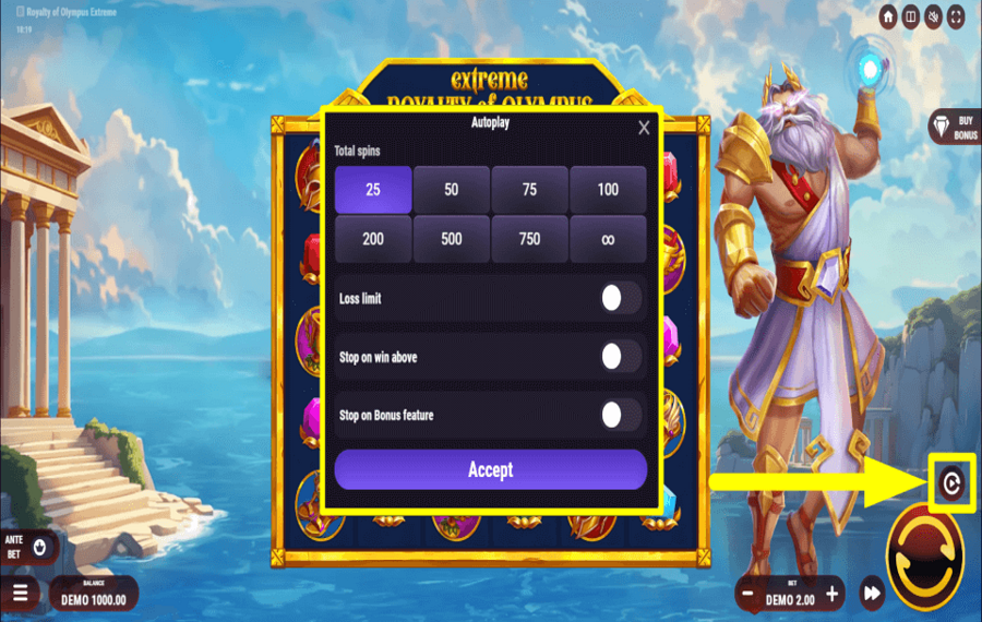 Royalty of Olympus Extreme TOURNER AUTOMATIQUEMENT.