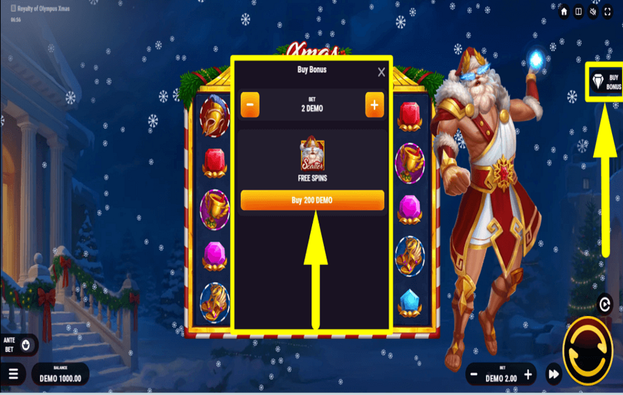 Royalty of Olympus Xmas ACQUÉRIR DES BONUS.