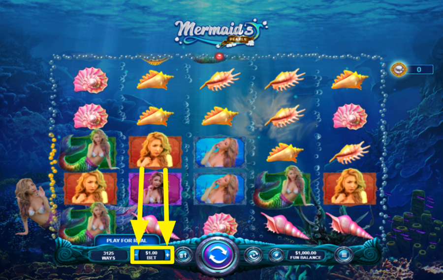 RTG Mermaids Pearls ELIGE LA APUESTA TOTAL.