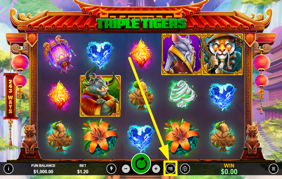 RTG Triple Tigers УСТАНОВИТЕ НАИВЫСШУЮ СУММУ СТАВКИ.