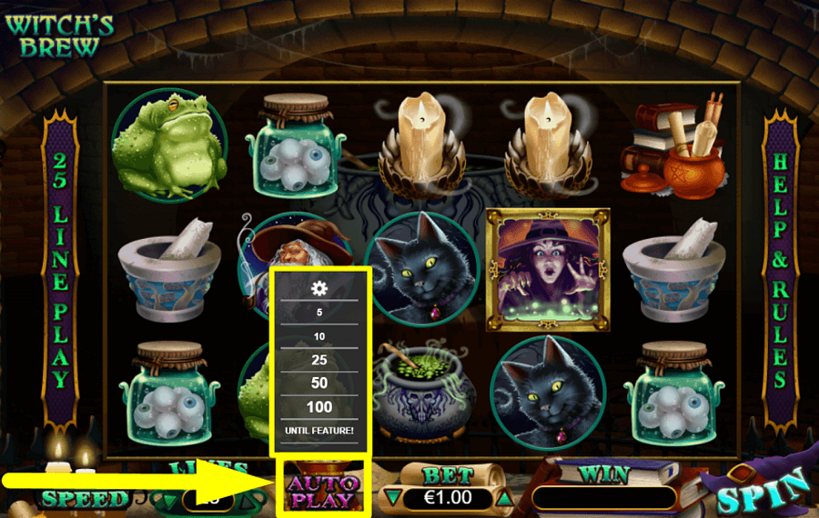 RTG Witchs Brew ELIGE GIROS AUTOMÁTICOS.