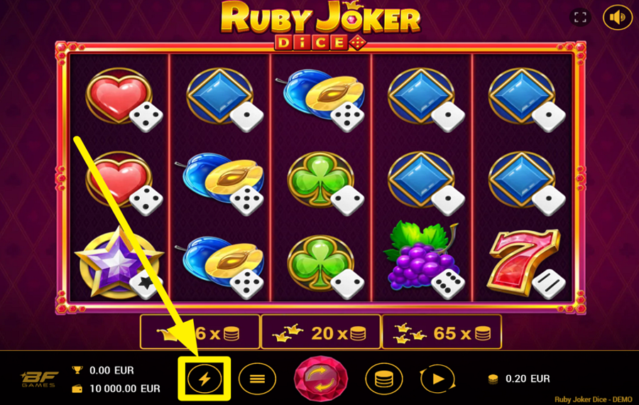 Ruby Joker Dice AUGMENTEZ LE TEMPO.