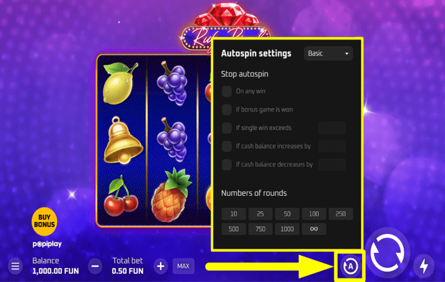 Ruby Royal START AUTOPLAY.