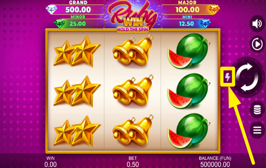 Ruby Win Hold the Spin УСКОРЯЙТЕ ВРАЩЕНИЕ.