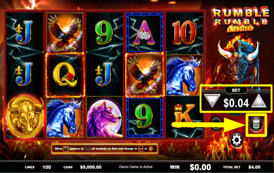 Rumble Rumble Energized MODIFY THE STAKE.