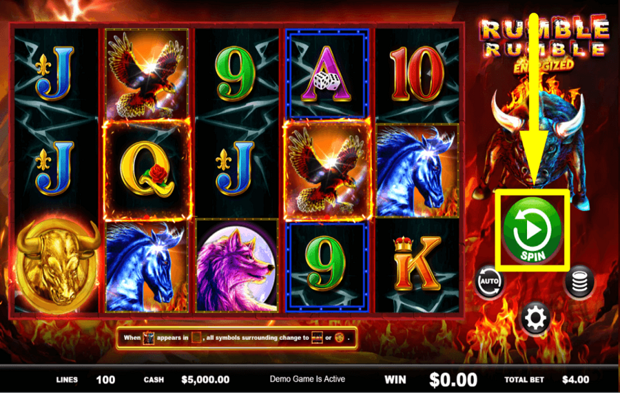 Rumble Rumble Energized TEST YOUR LUCK.