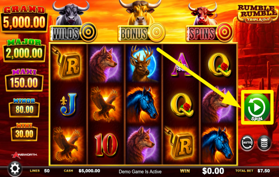 Rumble Rumble Triple Shot SPIN FOR VICTORY!