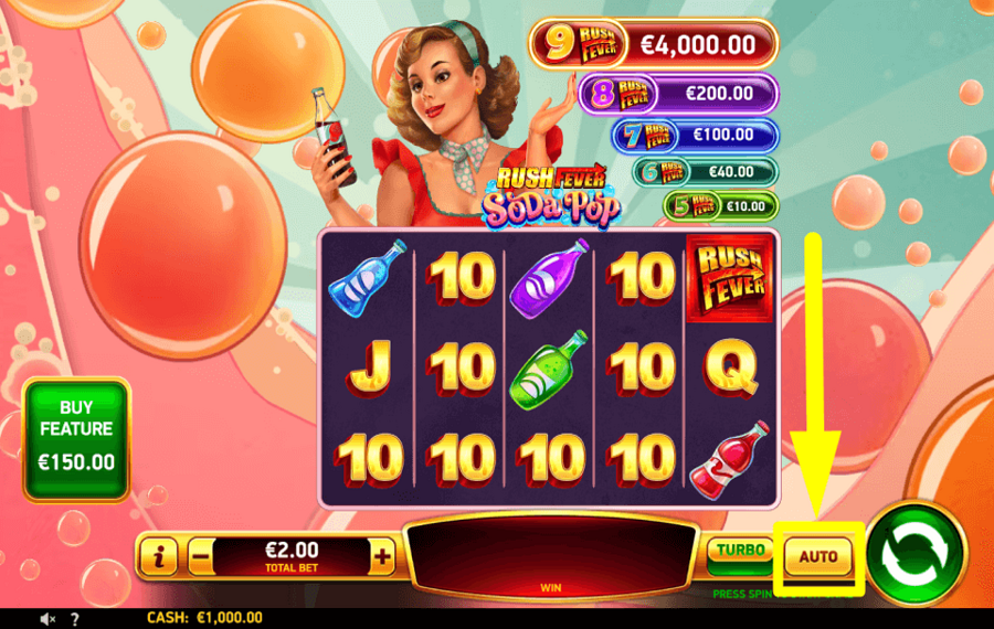 Rush Fever Soda Pop AUTOMATISCH DREHEN.