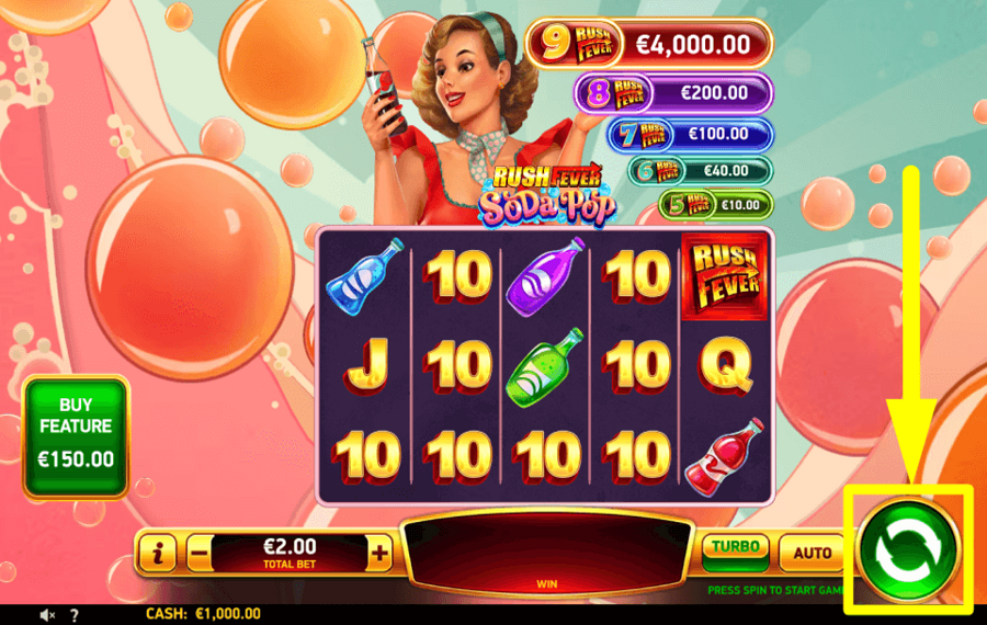 Rush Fever Soda Pop STARTEN SIE DAS SPIEL.