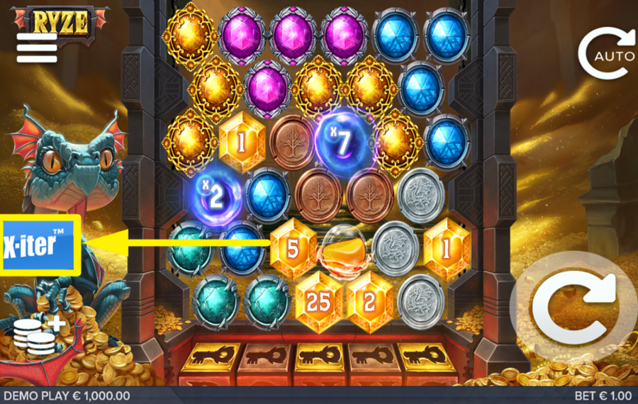 Ryze AKTIVIEREN SIE DIE X-ITER-FUNKTION.