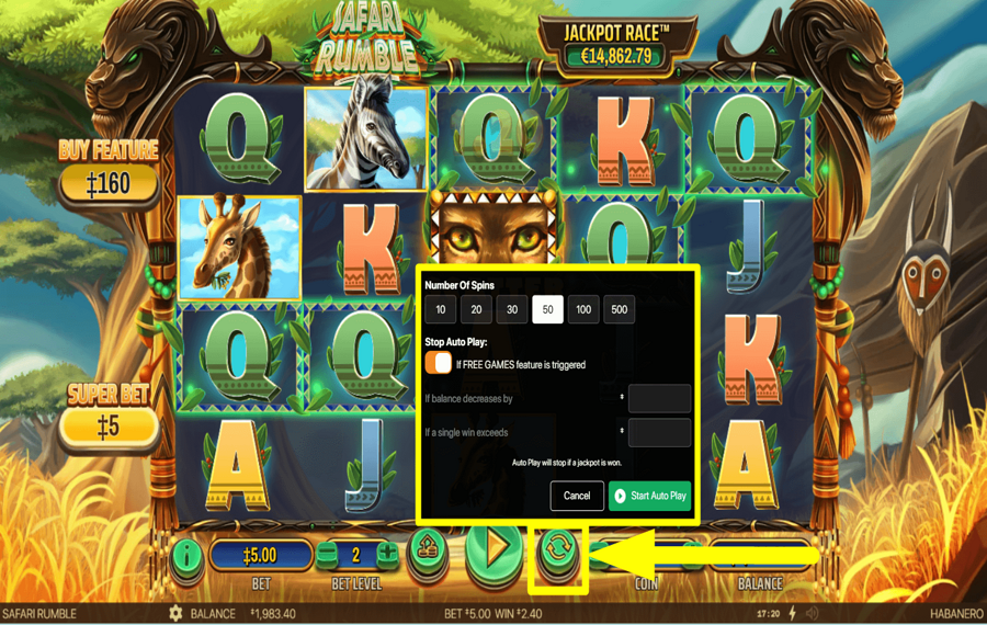 Safari Rumble PROCEED AUTOMATICALLY.