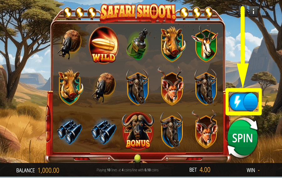 Safari Shoot ACCELERA IL GIOCO.