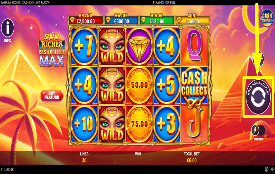 Sahara Riches Cash Collect Max APUNTA AL PREMIO.