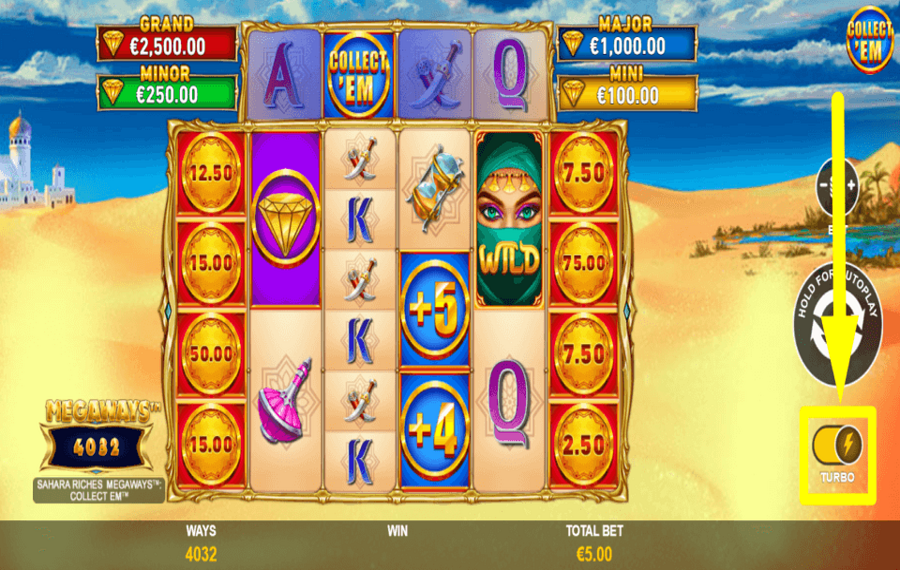 Sahara Riches Megaways Collect Em ATTIVA IL TURBO.