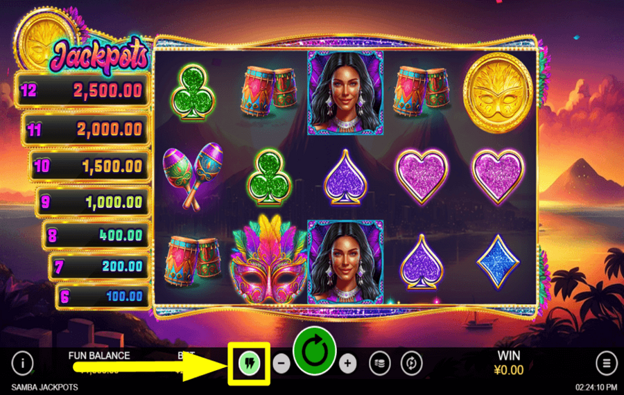 Samba Jackpots SPEED UP THE GAME.