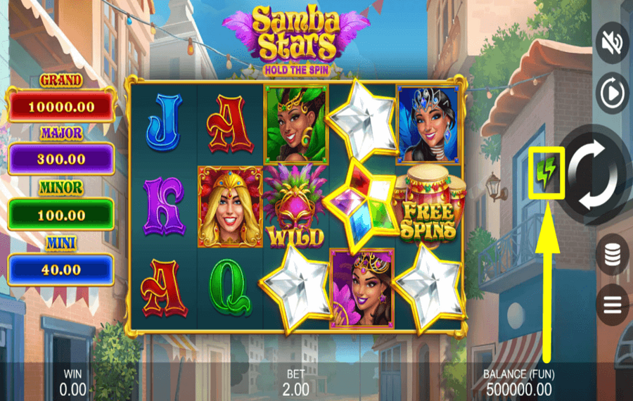 Samba Stars Hold the Spin УСКОРЬТЕ ИГРУ.