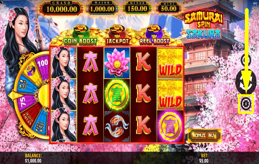 Samurai Spin Sakura DETERMINA LA TUA SCOMMESSA.