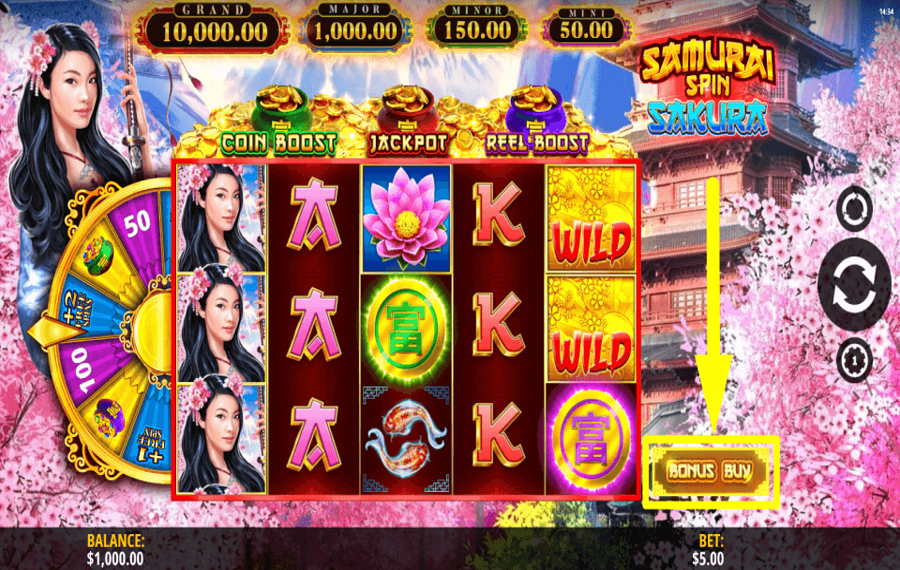 Samurai Spin Sakura APPROFITTA DEL BONUS.