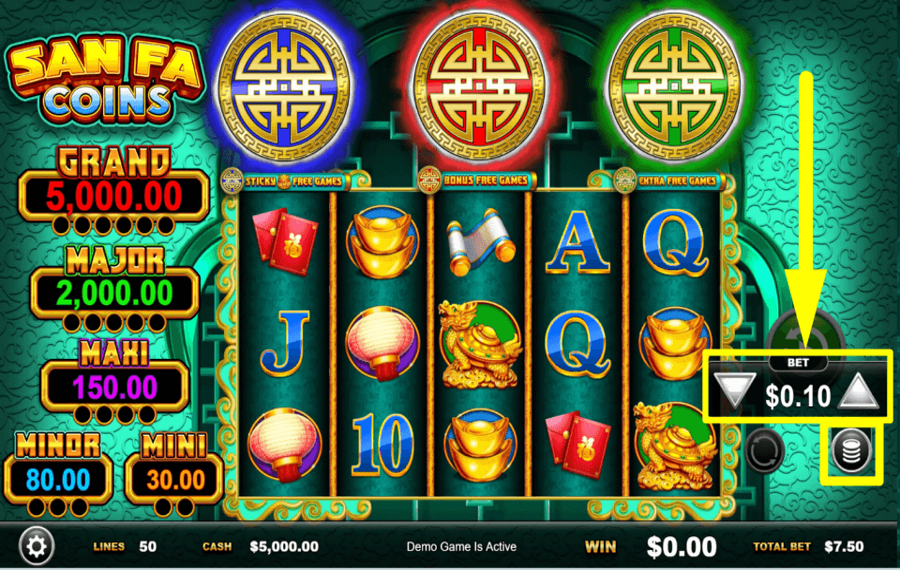 San Fa Coins CAST YOUR STAKE.